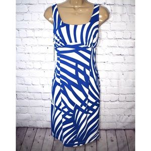 Susana Monaco Blue and White Midi Dress